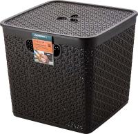 Корзина д/хранения Keeplex Rattan 21л с крышкой квадрат. темный каштан KL1305 /6шт/ПР Корзина д/хранения Keeplex Rattan 21л с крышкой квадрат. темный каштан KL1305 /6шт/ПР