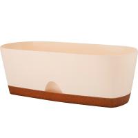 Балконный ящик 40см WOOD Амстердам сливочный с под. (6л) IG6105 /12шт/ПР