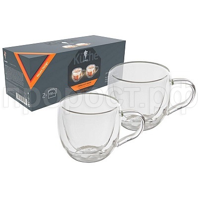 Набор чашек AROMA (2*150мл) боросиликатное стекло Набор чашек AROMA (2*150мл) боросиликатное стекло