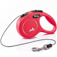 Рулетка Флекси Новая Классика ХS д/кошек трос 3м на 8кг красная/23402/20/Евро