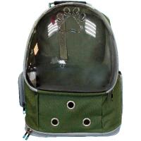 Рюкзак-переноска д/животн.с панор.видом вентил.отверст.20x25x41см зеленый/Рп28з/Евро