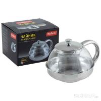 Чайник заварочный 0,60л Menta-600 корпус/фильтр нерж.сталь/12шт/910110/Mallony