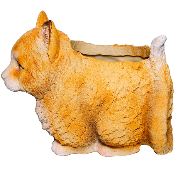 Зоокашпо Кошка маленькая 18х20см (полистоун) 11102