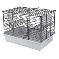 Клетка д/грыз МОРТИ 38*28*28см св-сер/черн (комп-дом,колесо,миска) /4437/Дарэлл