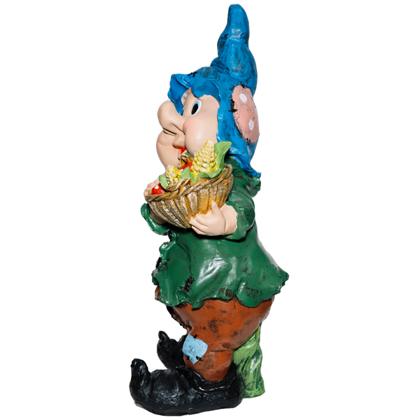 Фигура Гном с кукурузой и грибами 12588 Фигура Гном с кукурузой и грибами 12588