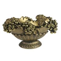 Фигура Подставка под бутылку Ваза с виноградом (золото) L27W18.5H14 см 713394/I048