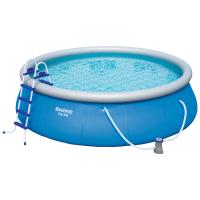 Бассейн 13807л с надувным бортом 457*122см 57289/1шт/030583/Bestway