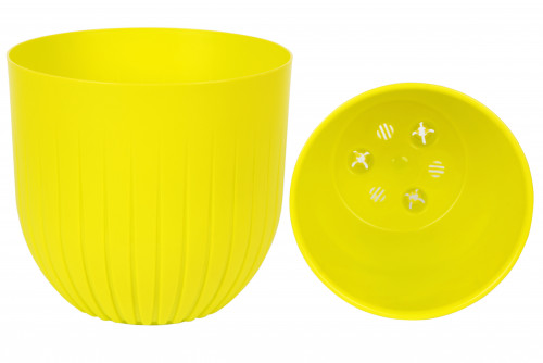 Кашпо Бета 3л медовый с вставкой 17*16см Б17-34 /6шт/ЛГ