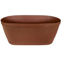 Кашпо Соната 8,2л овал коричневый с прик. под. А036 /20шт/Арз
