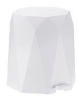 Контейнер для мусора 4,5л ПРИЗМА с педалью белый М2482 