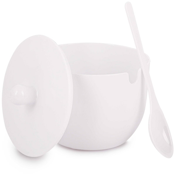 Сахарница Джелли 0,39л с крышкой/ложкой белый М8295 /12шт/ Альтерн 