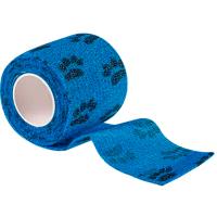 Бинт(бандаж) VETЗАБОТА самофиксирующийся синий с лапками 7,5см*4,5м/  Бинт(бандаж) VETЗАБОТА самофиксирующийся синий с лапками 7,5см*4,5м/