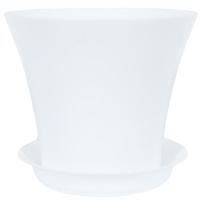Кашпо Сити 0,7л белый с под. 11,5*10см С11-10 /12шт/ЛГ