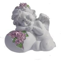 Ангел Сердце роз белый L15W9H13см  713145/A069  Ангел Сердце роз белый L15W9H13см  713145/A069