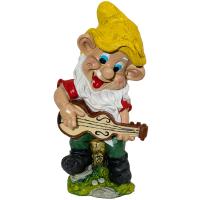 Гном с гитарой сидячий 22*42см 91037-1