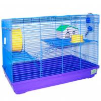 Клетка д/грыз N1 ДКг522 3-х эт прямоугольная укомплектованная 58*32*41см голубая/4шт/Евро