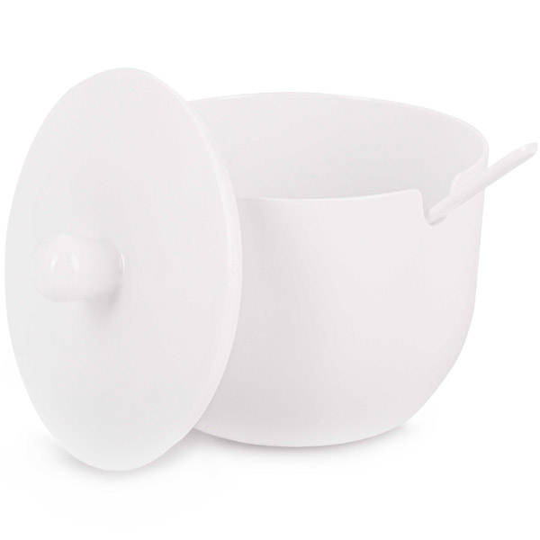 Сахарница Джелли 0,39л с крышкой/ложкой белый М8295 /12шт/ Альтерн 