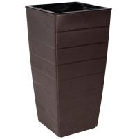 Кашпо Карелия 15л 28,5*28,5*56см шоколадный  02019/4шт/Милих