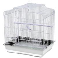 Клетка д/птиц N1 ДКп604 47*36*50,6см фигурная укомплектованная белая/Евро
