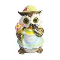 Филин в шляпке с букетом L10W9,5H15  713907/F764