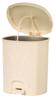 Ведро 11л д/мусора Плетенка педальное слоновая кость 020212 /4шт/Арз