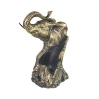 Фигура Подставка под бутылку Слон (бронза) L14W13H25см 713724/I098