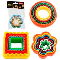 Набор кулинарных форм "Квадрат, круг, цветок" в асс./12шт/003954/ 