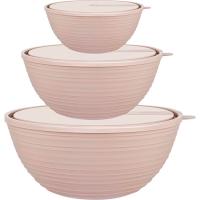 Набор салатников Sugar&Spice (1,2л+2,3л+4,1л) с крышками латте SE4009 /6шт/ПР