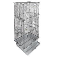 Клетка д/птиц ТУТТИ-3 ECO 42*30*94см (укомплект) светло-серая /46222/Дарэлл