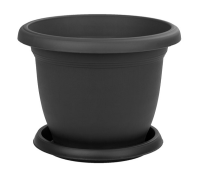 Горшок с поддоном Вилла антрацит