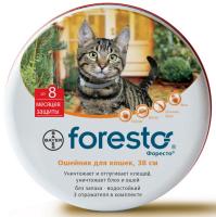 Ошейник против блох и клещей Форесто для кошек 8 месяцев защиты 38см