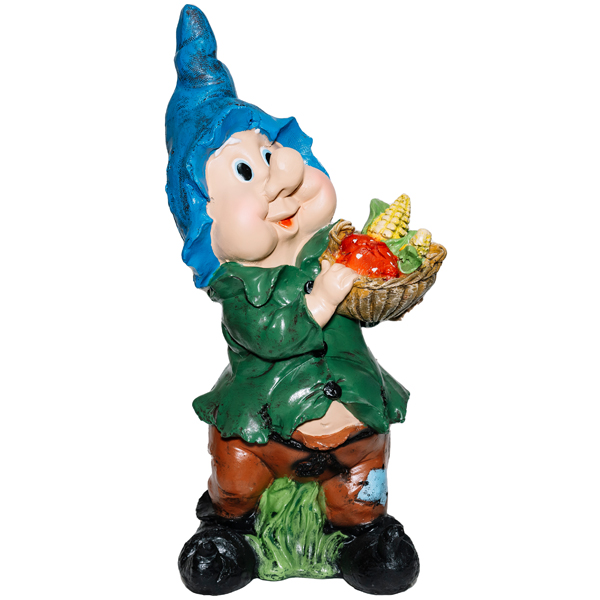 Фигура Гном с кукурузой и грибами 12588 Фигура Гном с кукурузой и грибами 12588