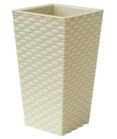 Кашпо Ротанг 260*260*457мм белый с вставкой М3087 /4шт/М-пласт