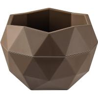 Кашпо Топаз 0,45л трюфель с вставкой КШ-3037 /27шт/ПП 