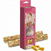 Лакомство д/грыз Палочки Литтл Ван д/хомяков,крыс,мышей,песчанок Воздушный рис и орехи 2*55г/8шт/322