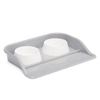 Миска двойная набор с лотком 2*0,3л д/животных/