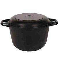 0206/1306-4 Кастрюля 6л чугунная с крышкой-сковородой /2шт/Гардарика