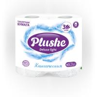 Туалетная бумага 3 слоя "Plushe Deluxe Light Классик" 4рулонов*15м белый /3016/2472 Туалетная бумага 3 слоя "Plushe Deluxe Light Классик" 4рулонов*15м белый /3016/2472