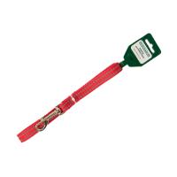 Поводок капрон 15мм*1,5м красный со светоотражающими полосами DONBARON