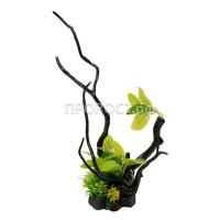 Грот Decor 218 Коряга с растением 30*24*34см