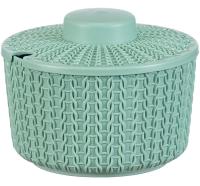 Сахарница ВЯЗАНИЕ 0,45л фисташковый М1197 /20шт/М-пласт