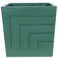 Кашпо Квадро 23,4л нефрит с вставкой 30*30см КВ30-32 /2шт/ЛГ