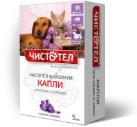 Капли Чистотел Максимум Универсал для кошек и собак против блох и клещей 5мл Капли Чистотел Максимум Универсал для кошек и собак против блох и клещей 5мл