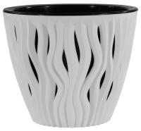 Кашпо Вдохновение 4,5л белый/черный КШ-7932
