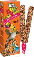 Лакомство для средних попугаев Веселый попугай Палочки Фрукты+Ягоды 2шт