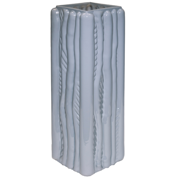 Ваза Квадрат Кора h30 12*12см серый глянец 200/300-241/072984