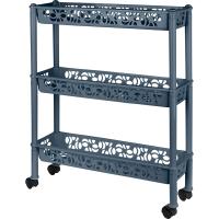 Этажерка на колесах 3 секции Keeplex Regular 58х18х69см космический серый KL2830 /12шт/ПР