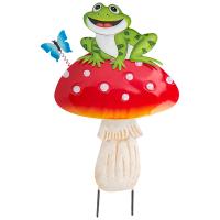 Стикер садовый Лягушка на мухоморе 108901 Стикер садовый Лягушка на мухоморе 108901