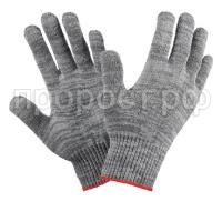 Перчатки без ПВХ 4Н хб средние 10класс серые 