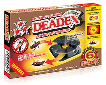 Ловушка тараканы DEADEX диски-контейнеры (6шт) 24шт Оборонхим